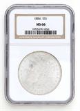 Lot# 1129 1886 Morgan $1 Dollar Silver Coin, MS 66
NGC# 1955199-053, NGC Graded Population 107087, NGC Census 4902/887, NGC PRICE GUIDE: $444.00
