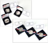Lot# 1150 Group lot US SIlver Dollar Commemoratives,
First: 2010 American Veterans Disabled For Life Commemorative Silver Dollar, Uncirculated; Second: Two 2010 Boy Scouts of America Centennial Silver Dollar Uncirculated; Third: One 2010 American Veterans Disabled for Life Silver Dollar Proof; Fourth: Two 2010 Boy Scouts of America Centennial Silver Dollar Proofs (6 total), est:$150/250