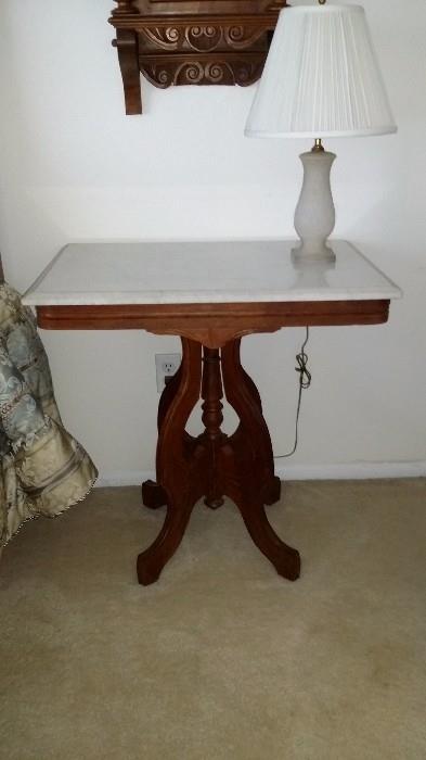 Parlor marble top table
