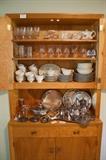 silver plate and glass ware & china 