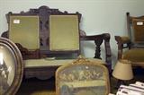 unique antique love seat 