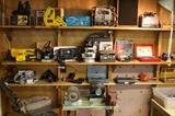 hundreds of quality hand & power tools and hundreds of accessories - lots of fixe it parts - lots of project magazines - lots of vintage wood accessories - amazing work bench  & so much more 