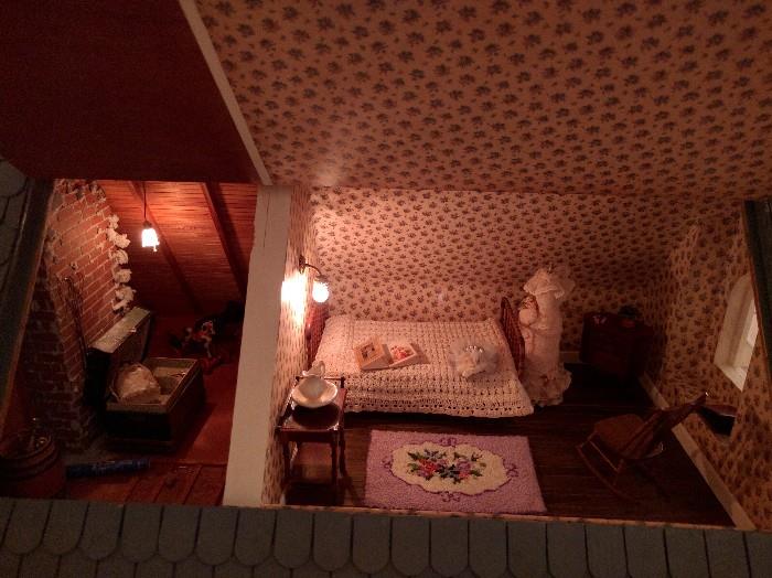 Here's the attic bedroom where the crazy uncle lives. 