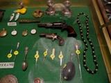1855 Colt Revolver, 1850's Colt Bullet Mold, 1890's Colt Derringer, 19th century Buttonhooks, some sterling
