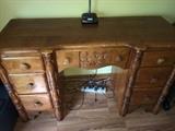 Antique 1930’s Ornate French Regency Style Desk with ornate ships
