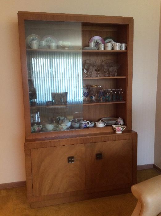 MCM display cabinet by RWay Furniture, part of a full dining room ensemble 