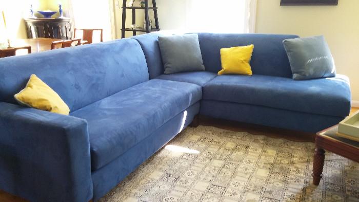 Microsuede sofa