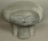 Lot 1:  PAUL BELLARDO Ceramic Bust Head. AUSTIN PRODUCTIONS INC 1969. Modernist Head in textured "Carved Stone" finish. Marked Austin Productions, Inc. : Dimensions:  H: 13.5 inches: W: 15.5 inches: D: 9 inches --- US Shipping charge: $35