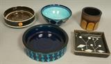 Lot 31:  5pc RORSTRAND Ceramic Pottery Dishes Bowls. SYLVIA LEUCHOVIUS. Others marked INGER PERSSON. Assorted size bowls. All marked. : Dimensions:  H: 4 inches: W: 4 inches --- US Shipping charge: $50