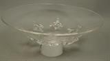 Lot 34:  STEUBEN Crystal Footed Low Bowl with applied diamond details. Marked: Dimensions:  H: 4.5 inches: W: 10.5 inches --- US Shipping charge: $35