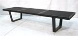 Lot 126:  6' GEORGE NELSON Modernist Ebonized Slat Bench. : Dimensions:  H: 14.5 inches: W: 72 inches: D: 18.5 inches --- 