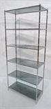 Lot 201:  Chrome Bamboo Etagere Shelf Unit. Smoked Glass. Regency Style.: Dimensions:  H: 76 inches: W: 32.5 inches: D: 15 inches --- 