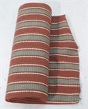 Lot 231:  Bolt of unused Mid century Fabric. Textiles. Mauve ground with green & white elements. Approx 27'10" long by 54" wide. Not marked: Dimensions:   --- 