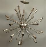 Lot 282:  Chrome Sputnik Atomic Hanging Chandelier: Dimensions:  H: 24 inches: W: 24 inches: D: 24 inches --- 