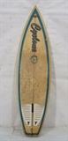 Lot 297:  Vintage CYCLONE Custom Fiberglass Surfboard : Dimensions:  H: 69 inches --- 