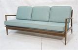 Lot 450:  Danish Modern KOFOD LARSEN Couch Sofa. Open arm form. : Dimensions:  H: 30 inches: W: 76 inches: D: 32 inches --- 