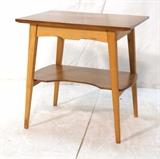 Lot 506:  Small One Drawer Side Table. BUBIV Paper Label. Shaker inspired. : Dimensions:  H: 24 inches: W: 23.5 inches: D: 17.75 inches --- 