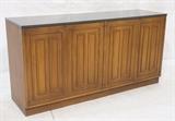 Lot 519:  Slate Top Credenza. Four Doors with paneled details. BROYHILL PREMIER SCULPTURA. : Dimensions:  H: 30.75 inches: W: 60 inches: D: 18 inches --- 