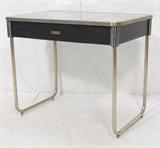 Lot 520:  Ray Patten Art Deco Industrial Table. Metal top on Tubular legs. Designed for International Nickel Co.: Dimensions:  H: 31 inches: W: 36 inches: D: 24 inches --- 