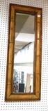 Lot 528:  Faux Bamboo Wall Mirror. Colored finish. : Dimensions:  H: 44 inches: W: 16 inches --- 