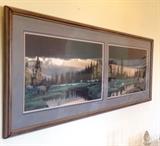 Rod Frederick, b. 1956, Oregon, "Before the Storm", Diptych Print, Signed & Numbered, 67"x25"