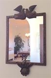 Metal "Love Bird" Framed Mirror