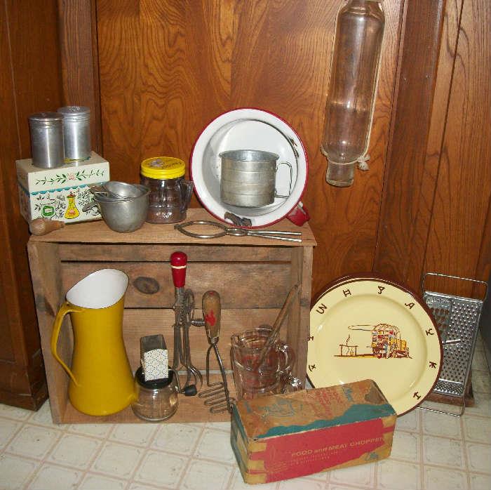 Wonderful vintage kitchen gadgets.