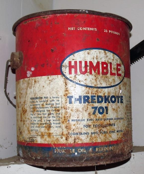 Large vintage humble oil can