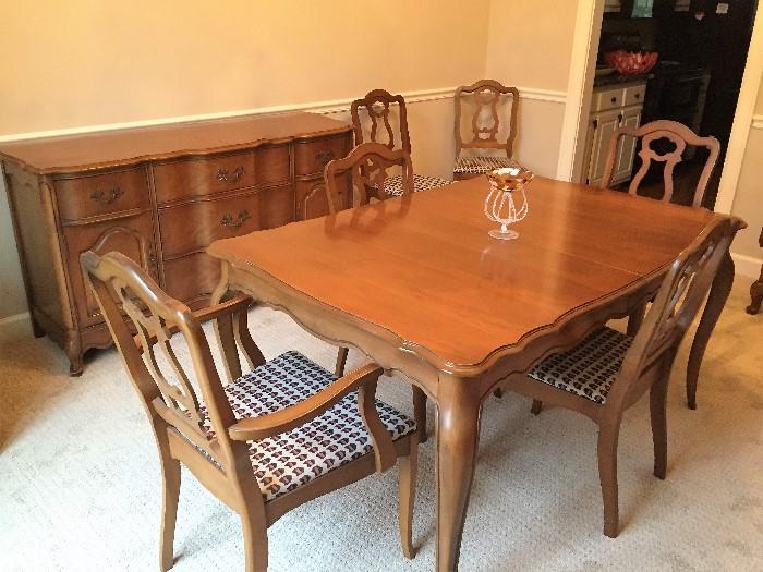 Dining Room Table and Six Chairs