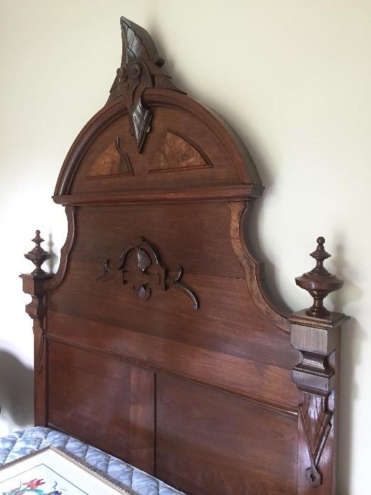 Victorian Headboard Bed with Mattress and Boxsprings included