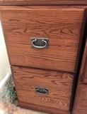 two drawer Oak fining cabinet