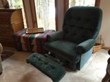 La-Z-Boy Green Recliner, Ottoman