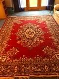 11' x 8'3" Oriental Rug, mixed fibers.