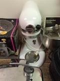Kitchenaid mixer with bowl and original attachments. 