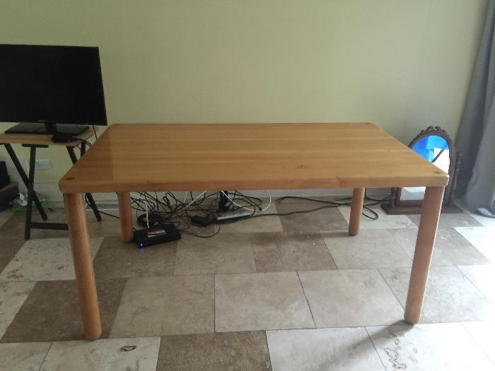 Crate and Barrel Butcher Table