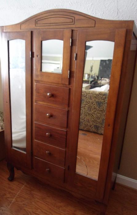 Antique Wardrobe with mirrors