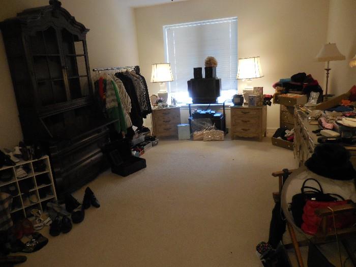 Master Bedroom..of Clothes, Scarves, Purses, Gloves, Shoes, Boots