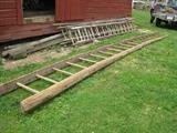 20 ft. ladder hand crafted w/split logs