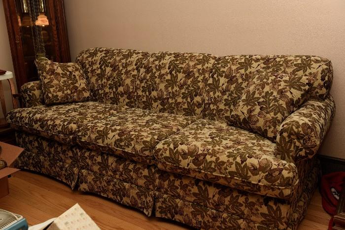 New, print couch