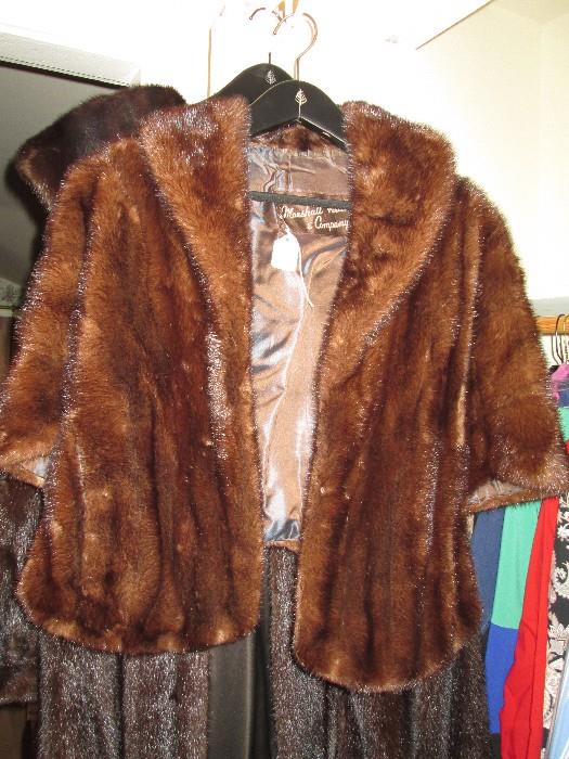 Marshall Fields Short Wrap Fur Jacket