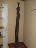 carved wood african statue