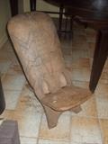 african wood birthing chair 