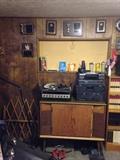 Old electronics and a converted tv cabinet