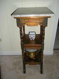 Aesthetic table with marble top circa 1890