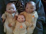 Yes, these are vintage bisque dolls!
