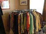 Lots of great clothes size M and L and 10-12 ladies. Men's clothes too!