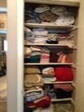 Tremendous amount of linens in this home.