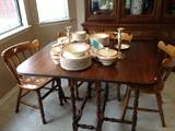 Beautiful drop leaf table and 4 chairs. Priced individually or as a set.