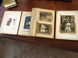 Vintage photo books with antiqe pictures.