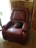 One of 2 matching recliners